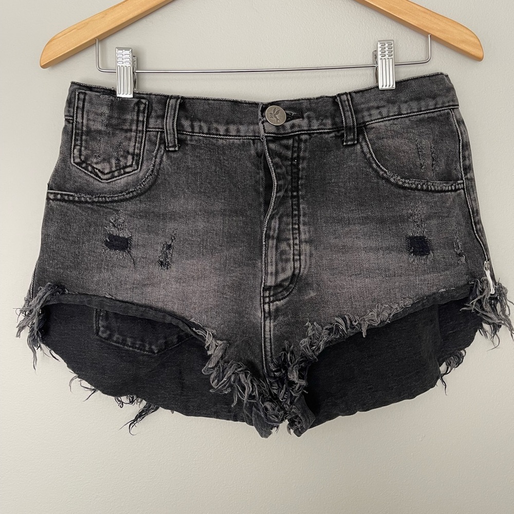 One Teaspoon Le Wolves Women’s Shorts Double Bass Size 29
